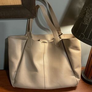 On 34th Beige Tote Bag